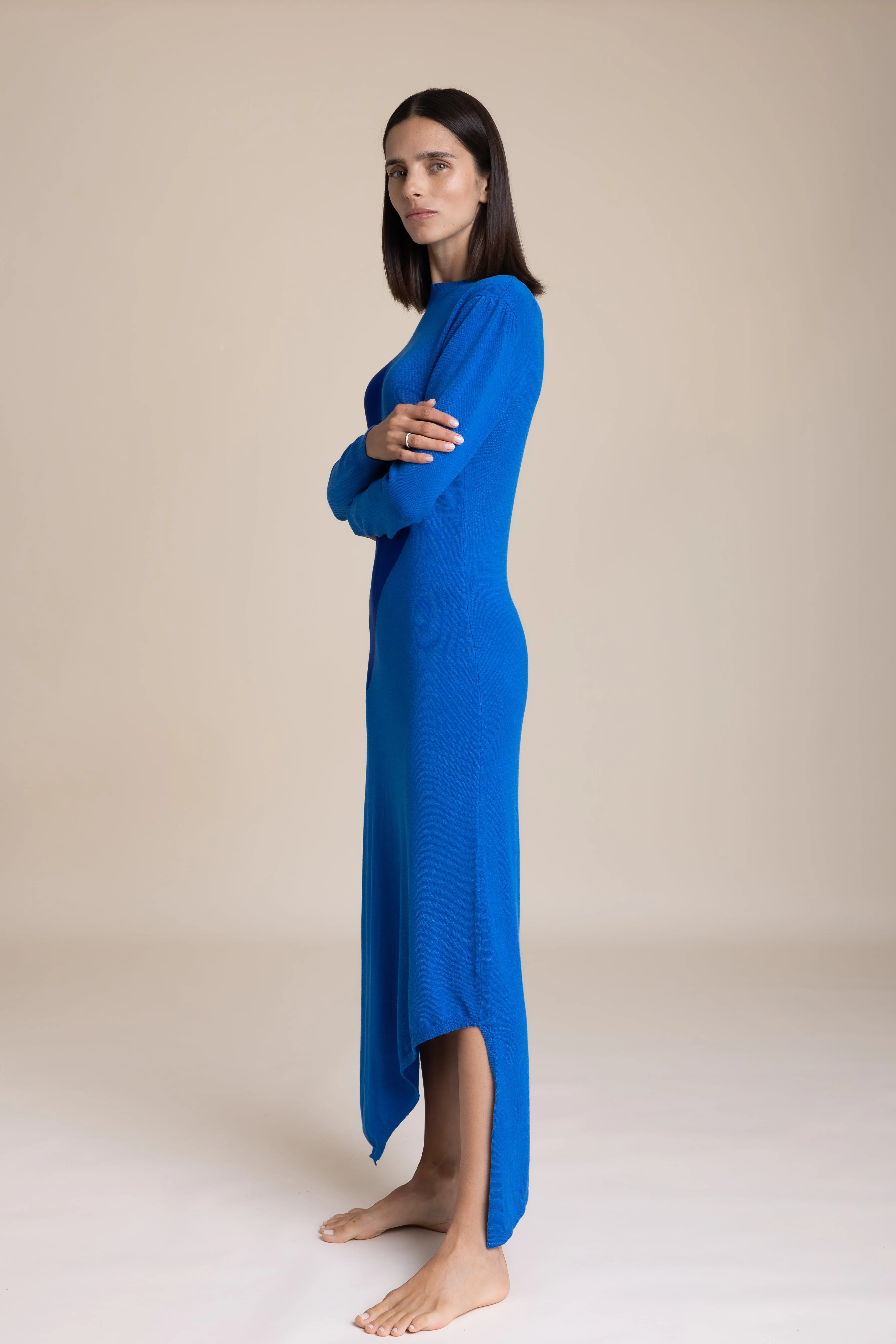 Blue Trapeze Dress