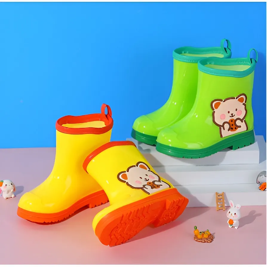 Botas kawaii impermeables de PVC antideslizantes para niños y niñas