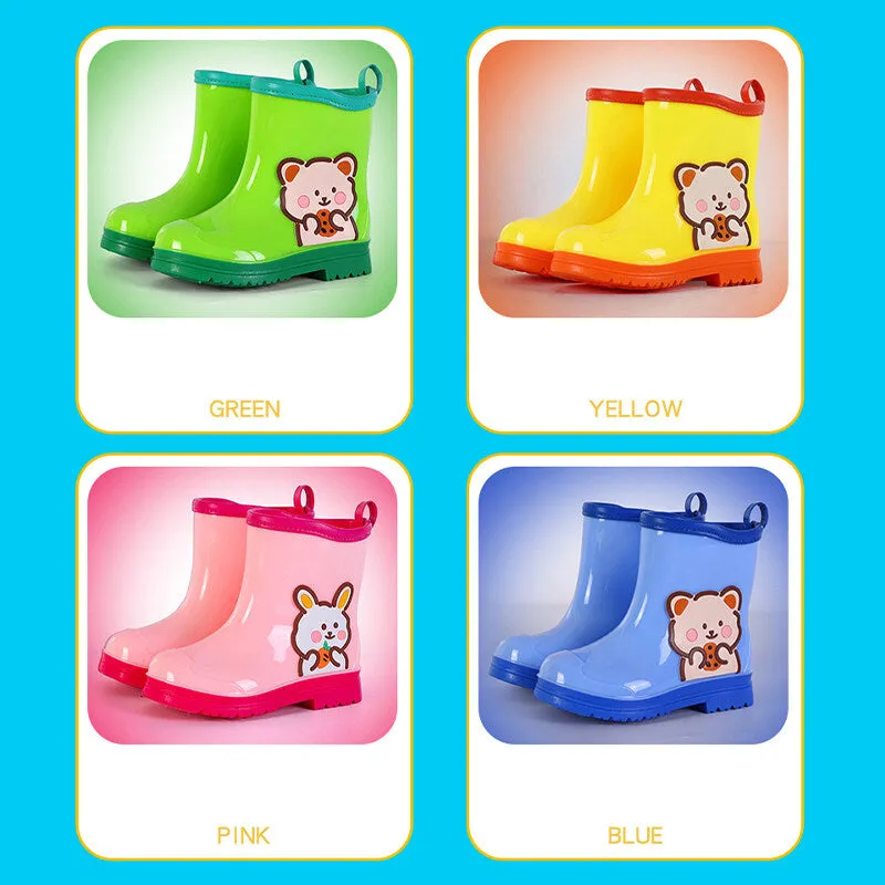 Botas kawaii impermeables de PVC antideslizantes para niños y niñas