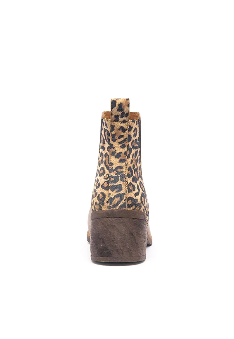 Taupe Print Womens Boots - Suiriri Botin