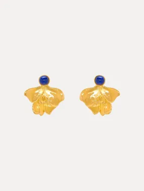 Cabochon Petal Clip-On Earrings