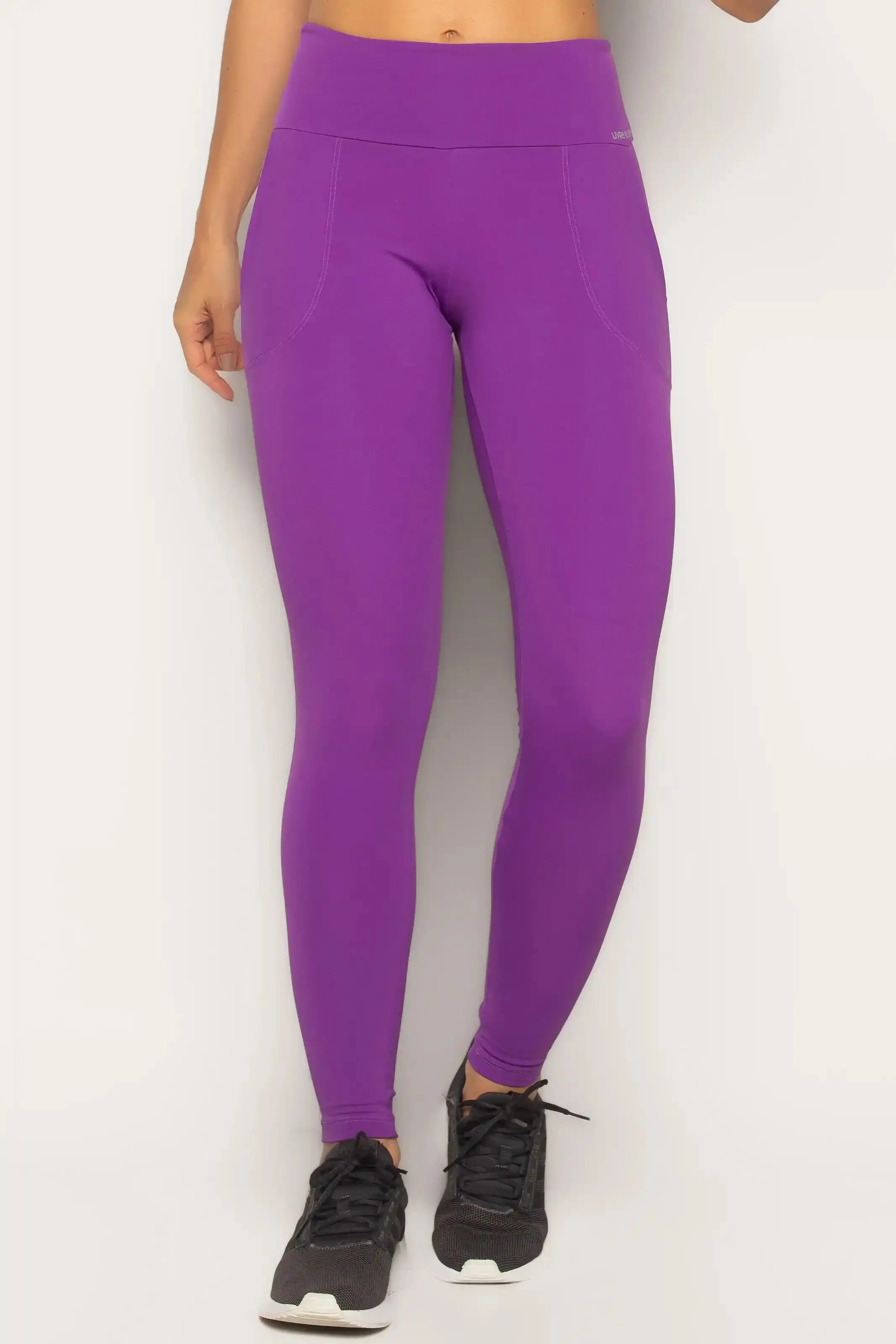 Calça Legging Modeladora com Bolso Roxa