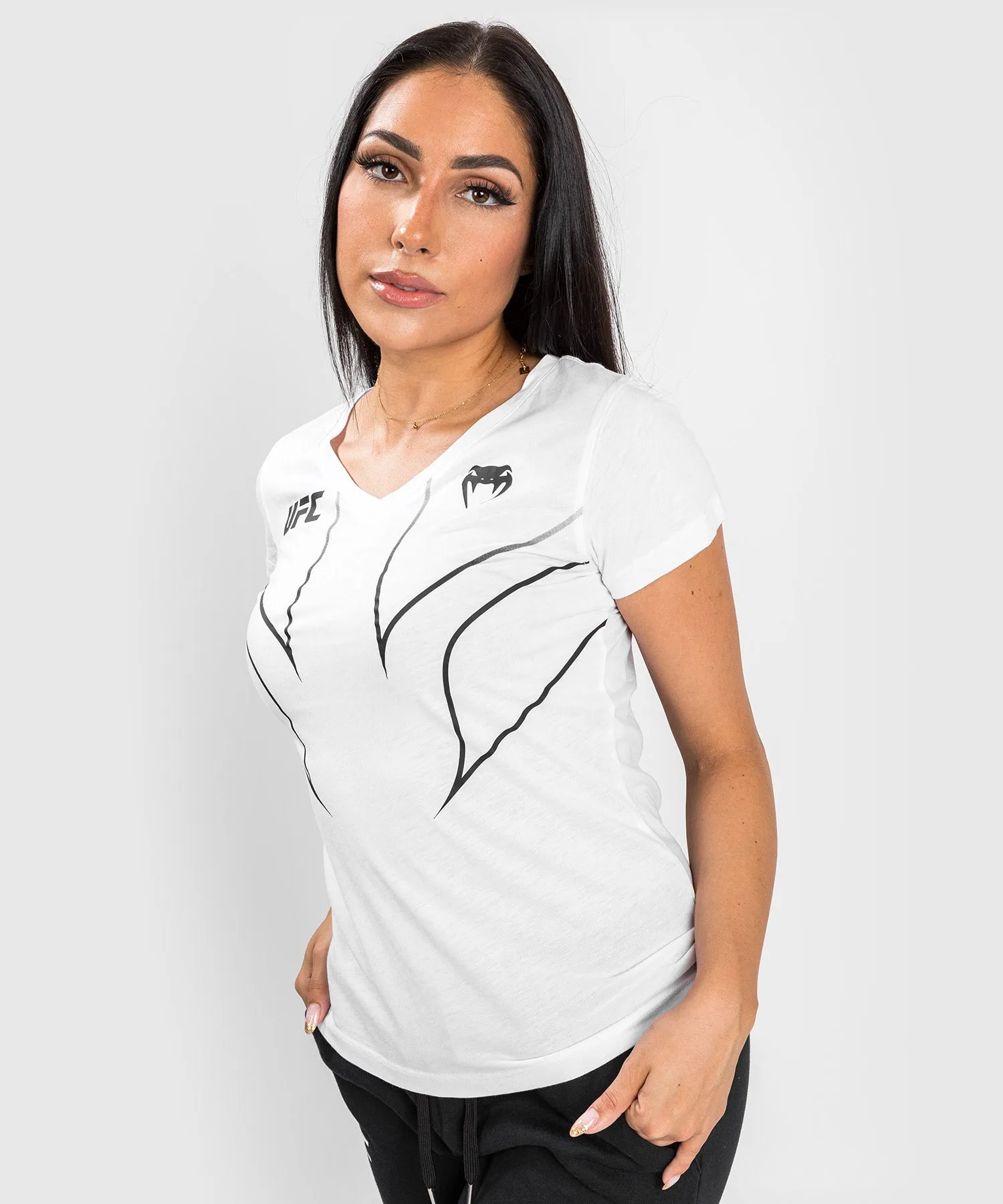 Camiseta de mujer UFC Venum Fight Night 2.0 Replica - Blanco