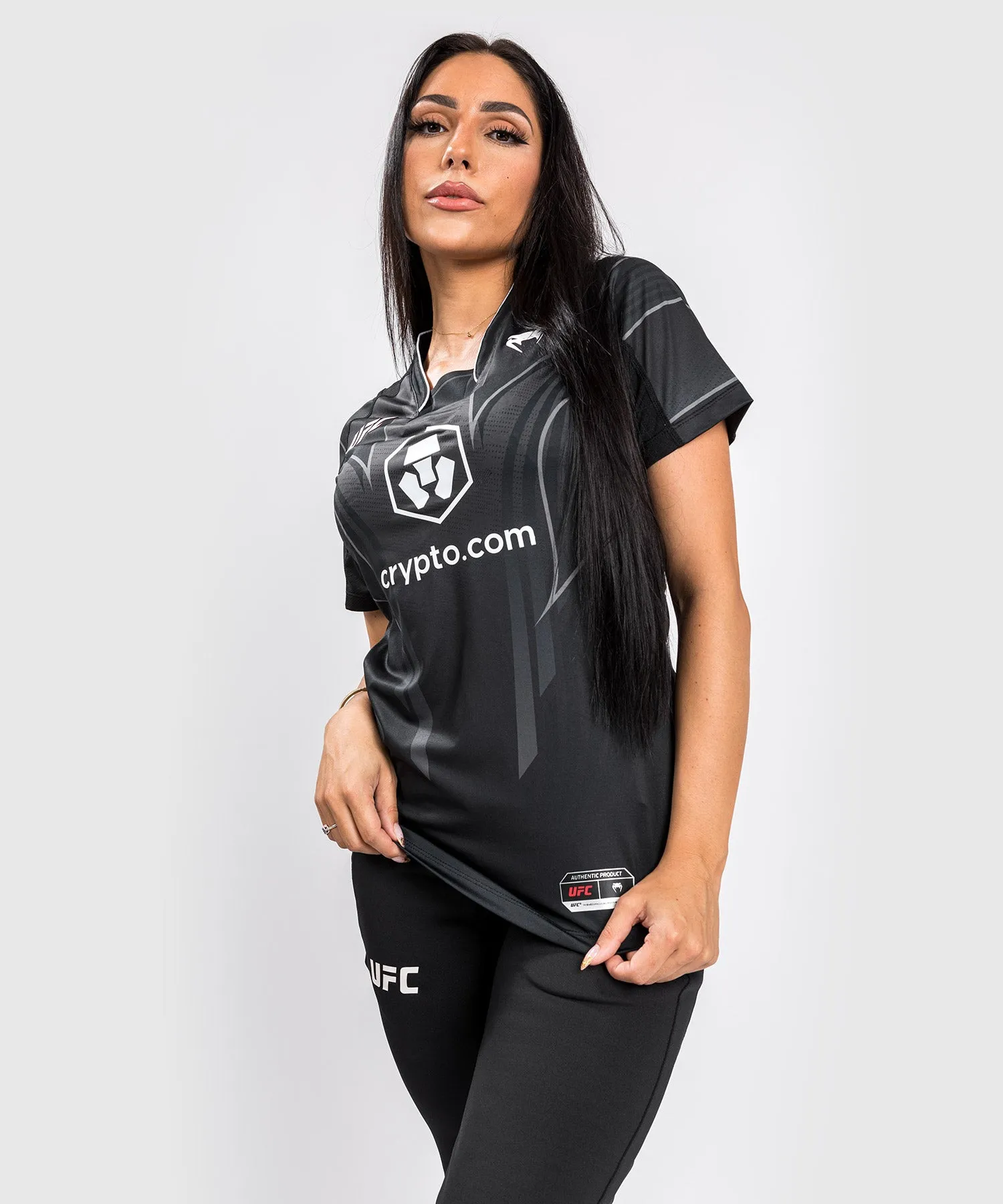 Camiseta UFC Venum Authentic Fight Night 2.0 Mujer - Blanco