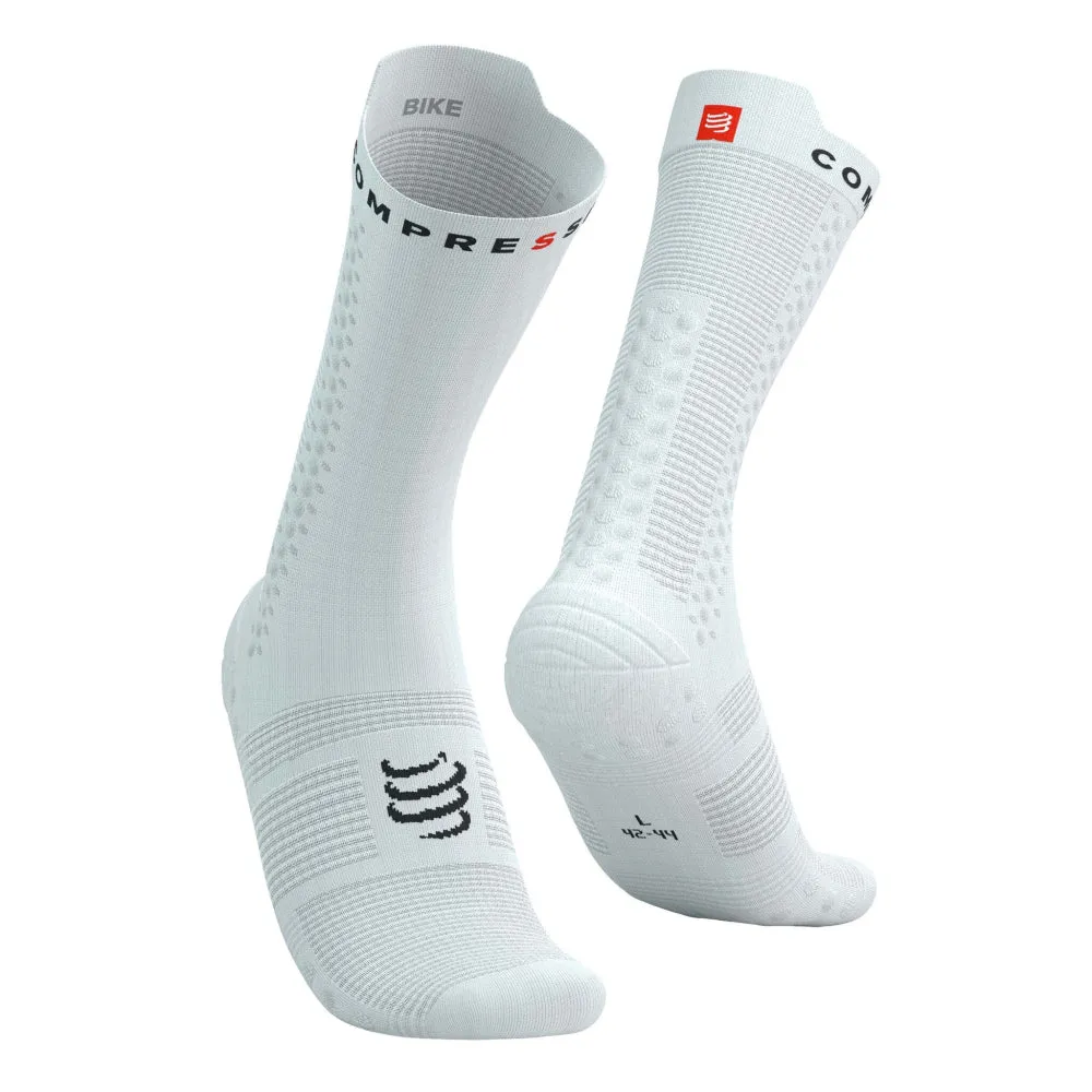 Compressport | Pro Racing Socks V4 | Bike | White / Black