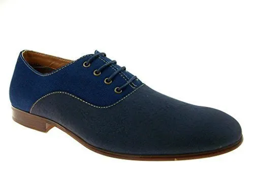 Ferro Aldo Men's 139255A Combined Denim Lace Up Oxfords Dress Shoes