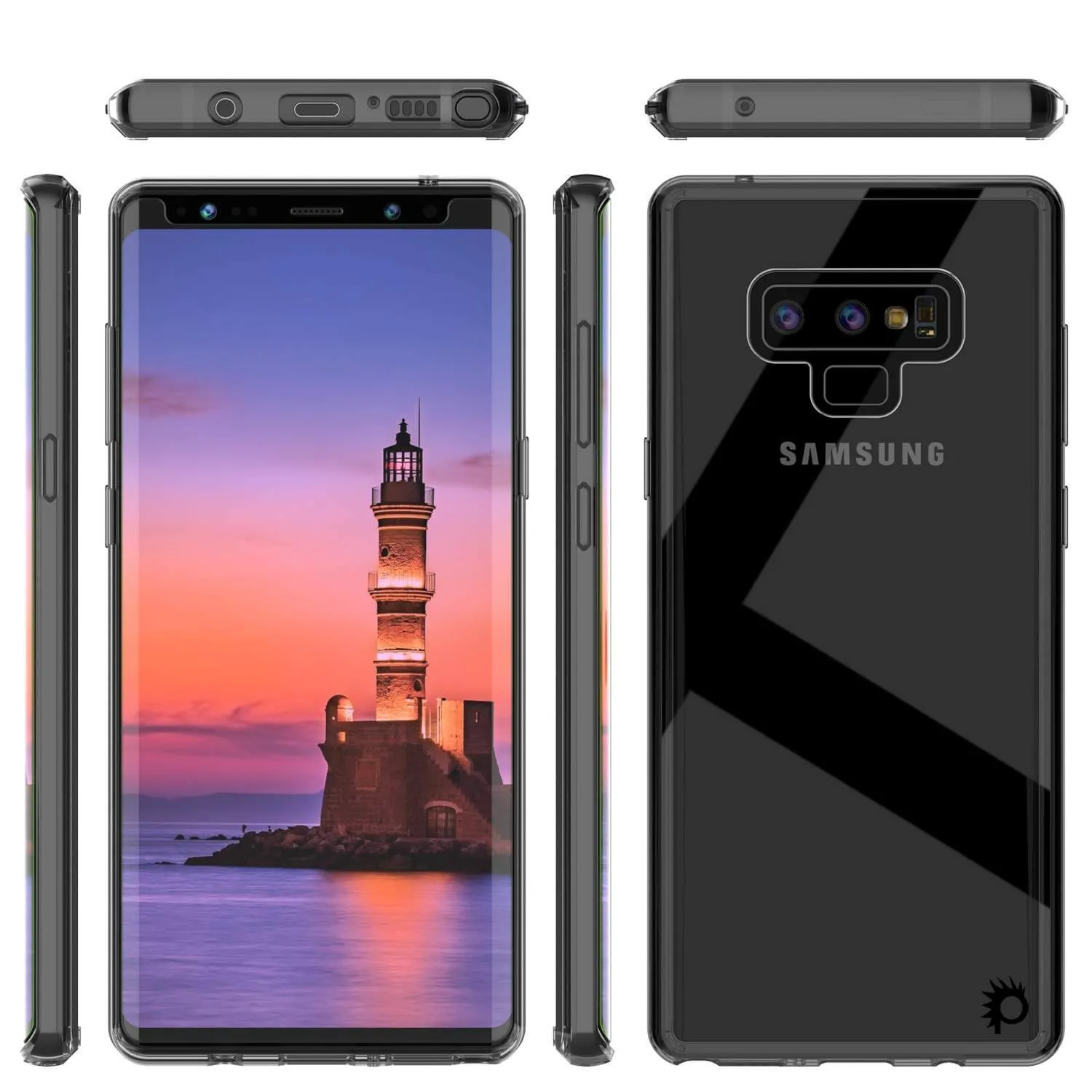 Galaxy Note 9 Punkcase Lucid-2.0 Series Slim Fit Armor Crystal Black Case Cover