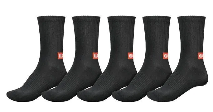 GLOBE MINIBAR CREW SOCK 5 PACK BLACK