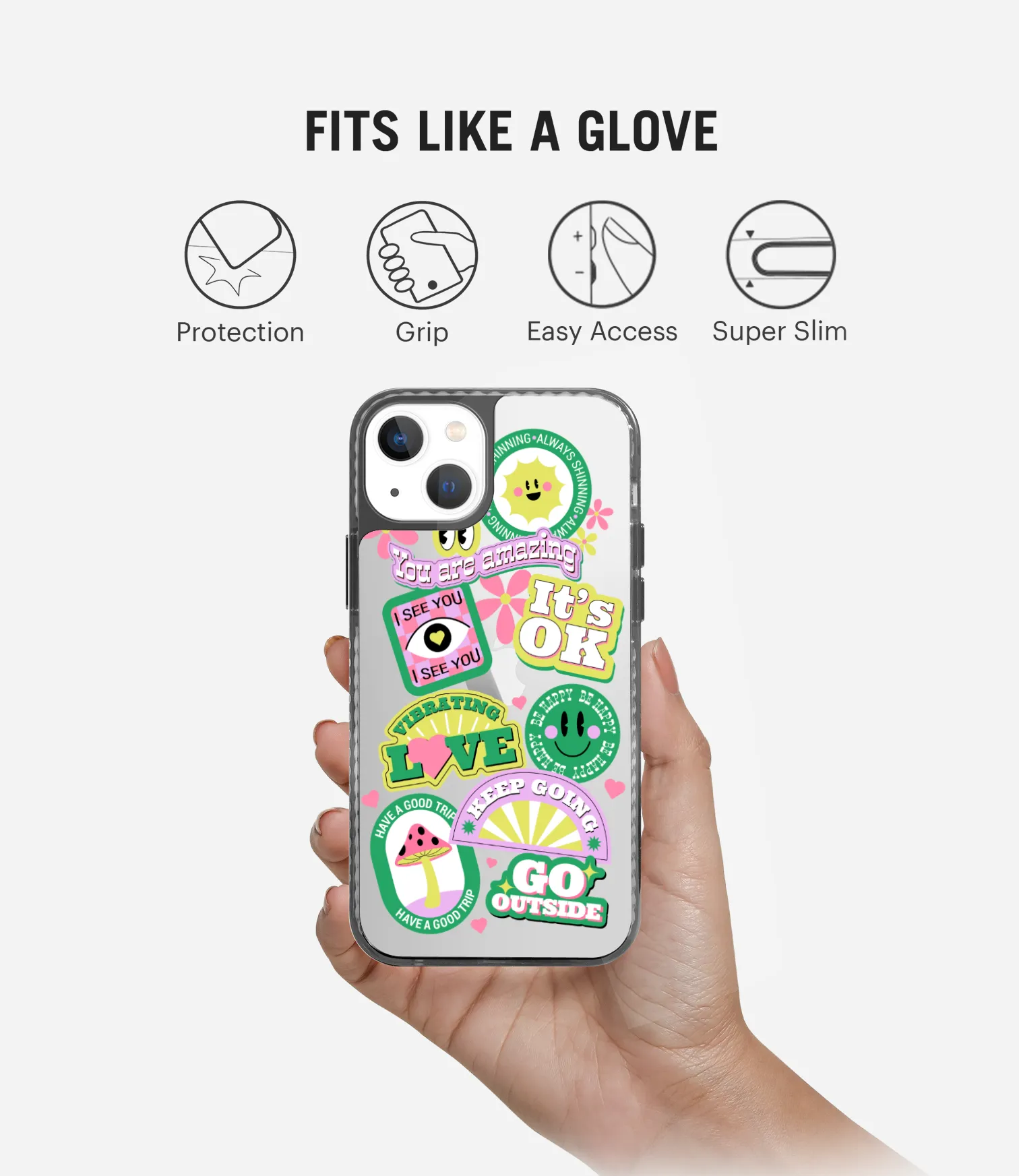 Green Dream Dazzle Stride 2.0 Clear Phone Case