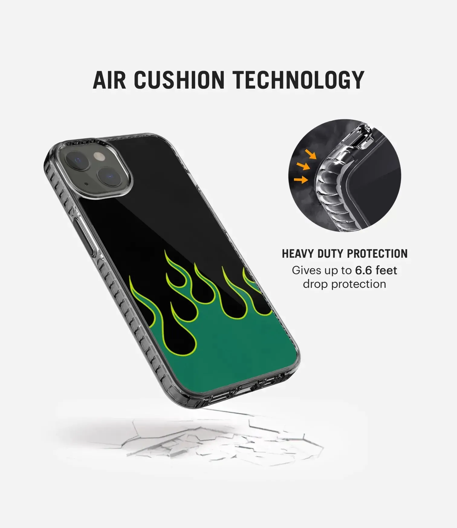 Green Flames Y2K Stride 2.0 Phone Case