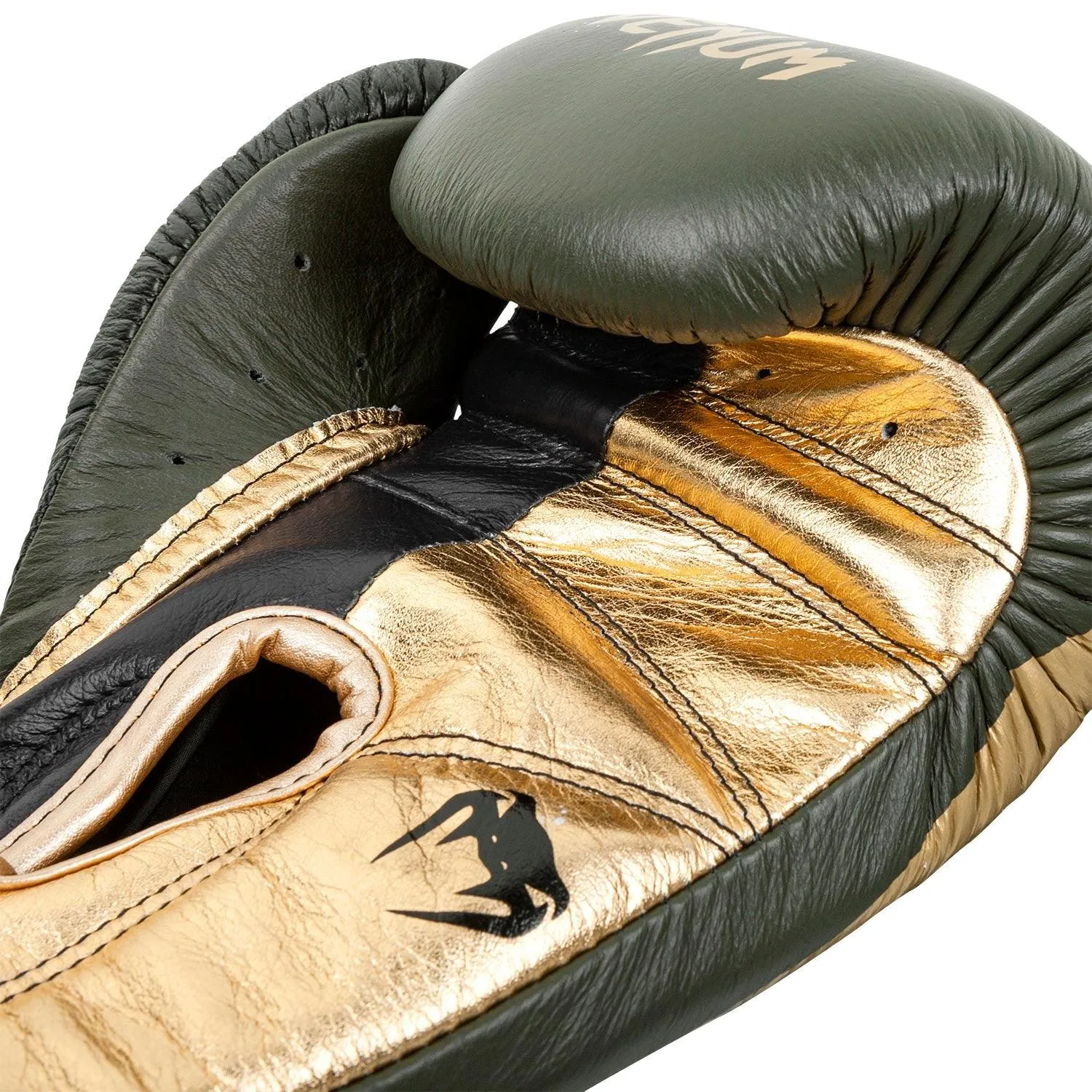 Guantes de boxeo profesional Venum Giant 2.0 Edición Linares - Con velcro - Kaki/Negro/Oro