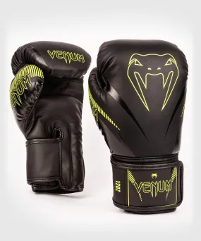 Guantes de Boxeo Venum Impact - Negro/Amarillo Fluo