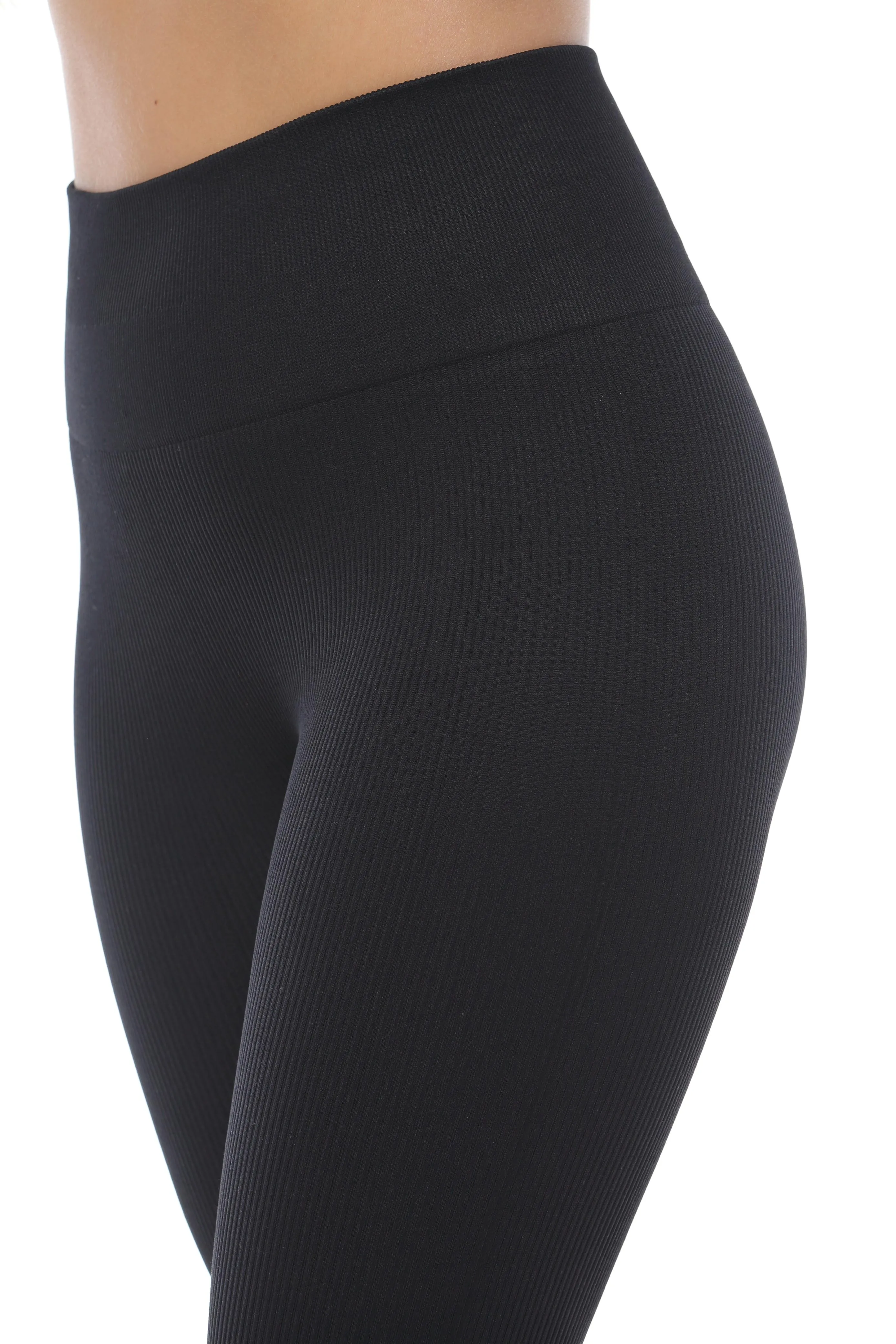 Legging seamless en rib con textura