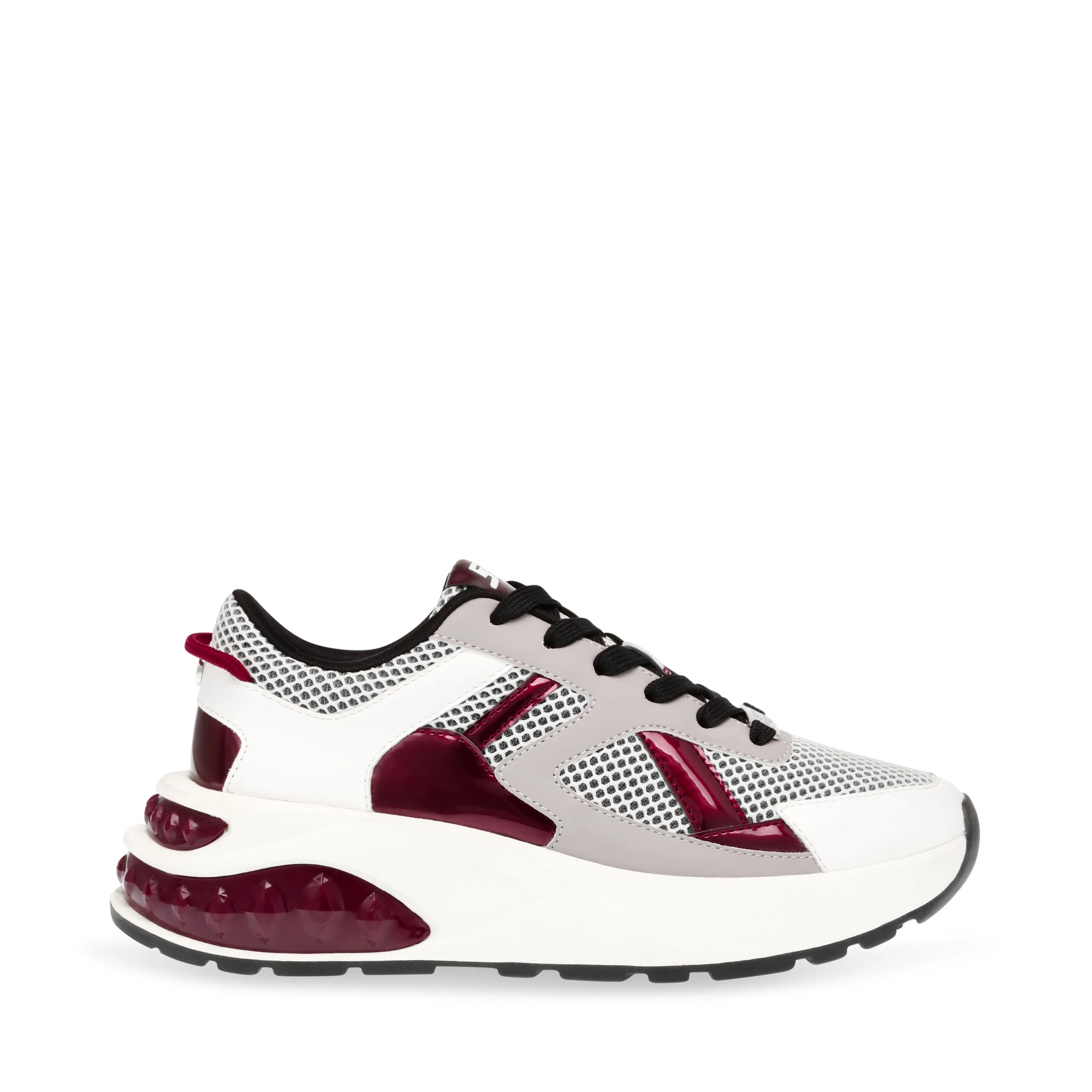 LOGAN BURGUNDY/WHITE GREY