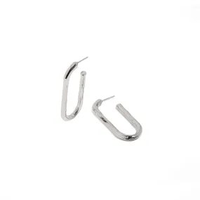 LONG SILVER HOOPS