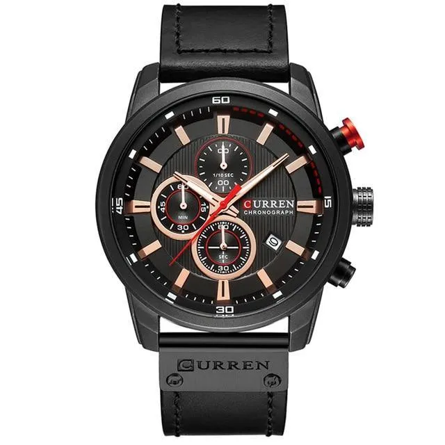 Luxury Leather Strap Men Watch