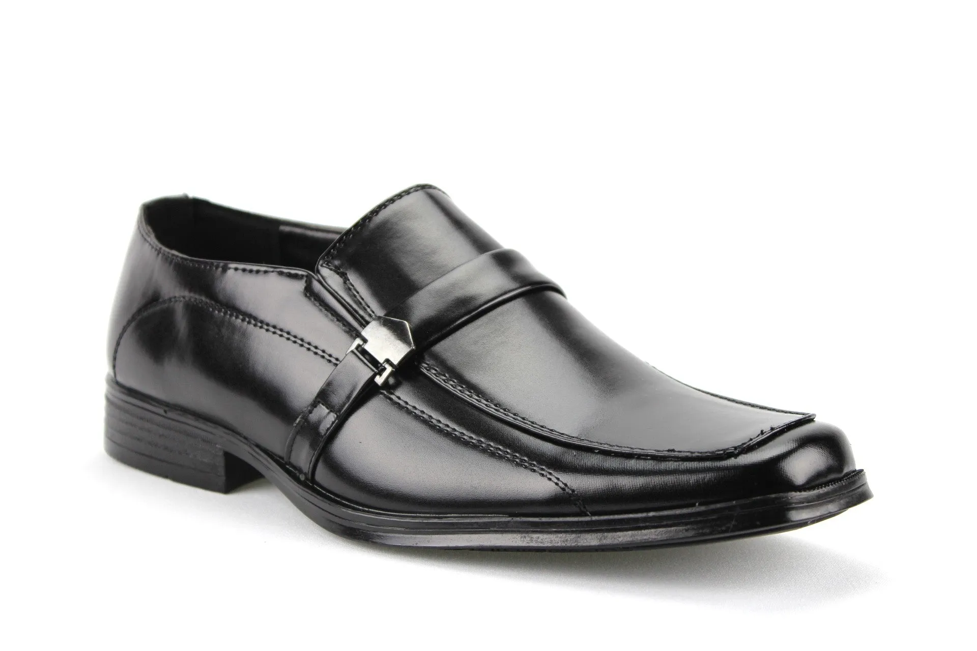 Men's 31334 Classic Square Toe Slip On Moc Toe Loafers Dress Shoes