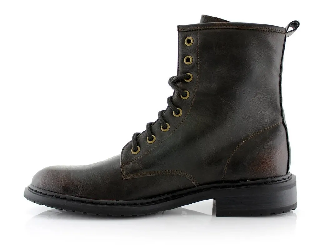 Men's 919674 Tall Ankle High Military Combat Fashion Dress Boots