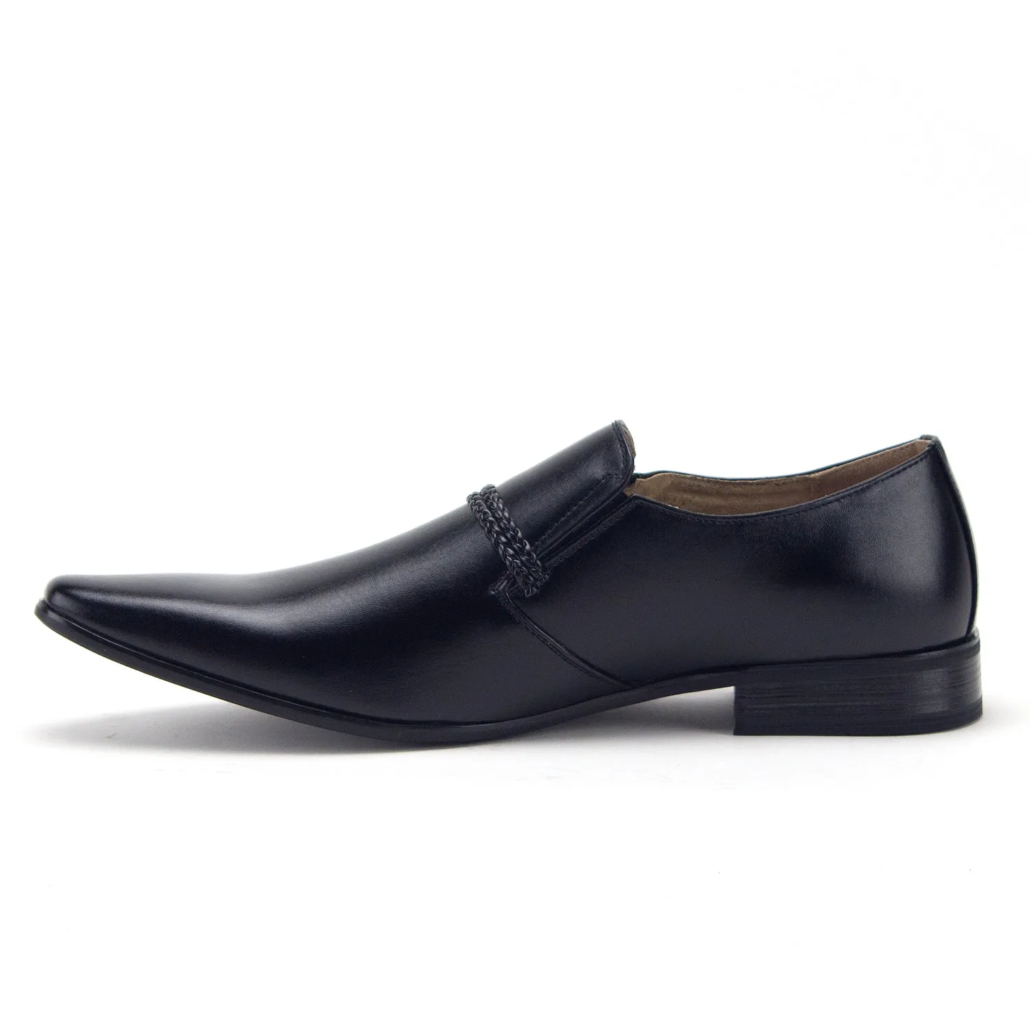 Men's 98105 Classic Slip On Pointed Toe Loafer Dress Shoes