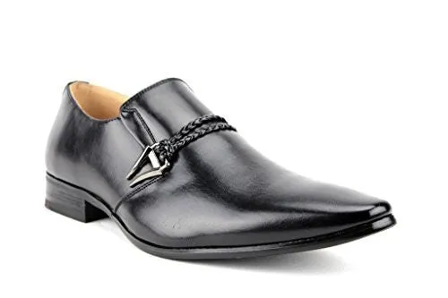 Men's 98105 Classic Slip On Pointed Toe Loafer Dress Shoes