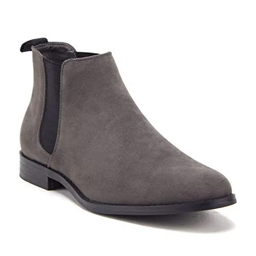 Men's B-2963 Chuck Nubuck Suede Pull-On Round Toe Chelsea Boots