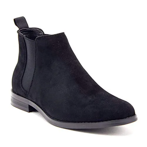 Men's B-2963 Chuck Nubuck Suede Pull-On Round Toe Chelsea Boots