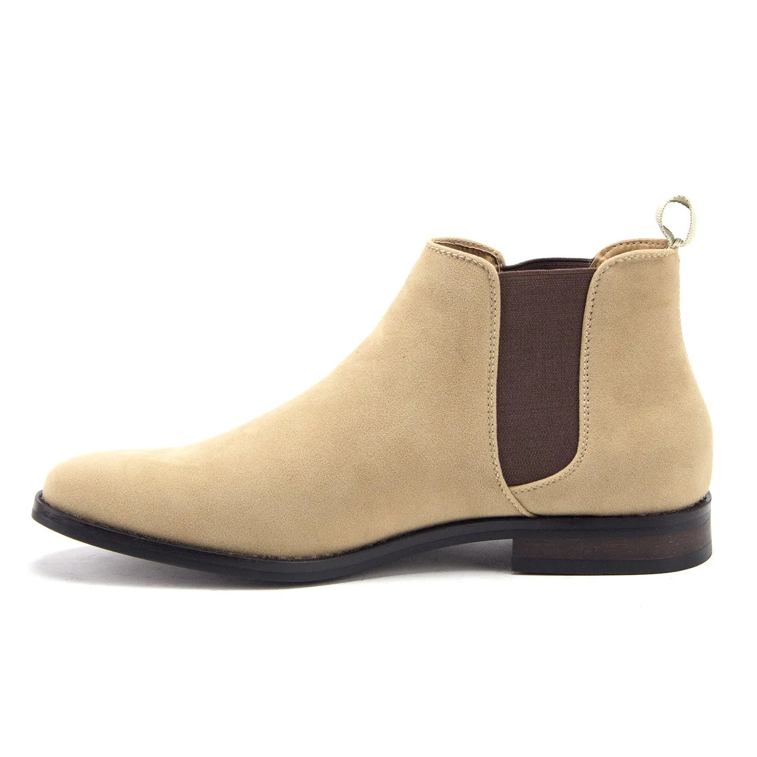 Men's B-2963 Chuck Nubuck Suede Pull-On Round Toe Chelsea Boots