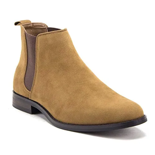 Men's B-2963 Chuck Nubuck Suede Pull-On Round Toe Chelsea Boots