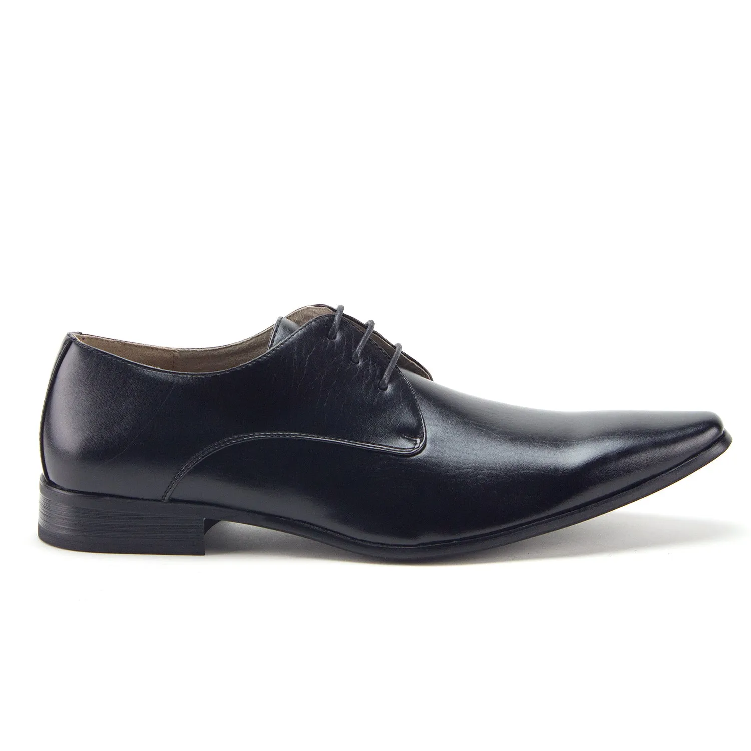 Men's Classic Pointy Toe Derby Lace Up Oxfords Dress Shoes