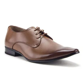 Men's Classic Pointy Toe Derby Lace Up Oxfords Dress Shoes