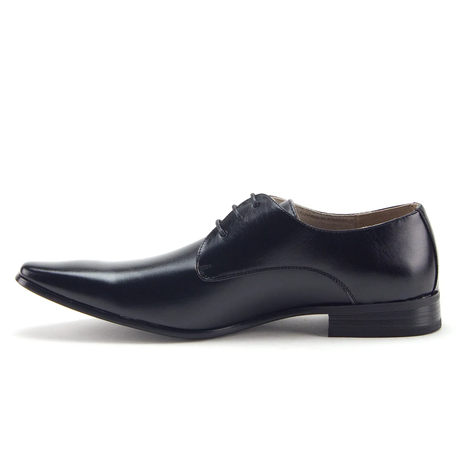 Men's Classic Pointy Toe Derby Lace Up Oxfords Dress Shoes