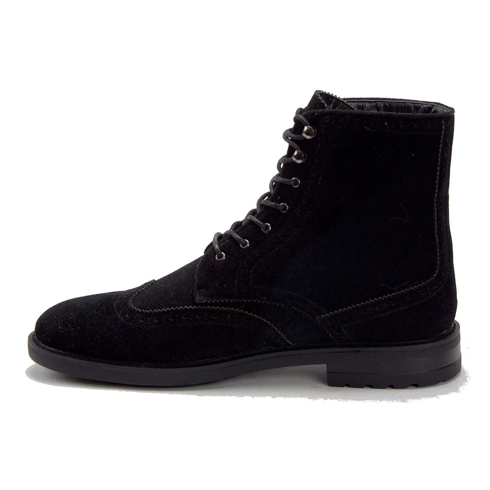 Men's E-841 Tall Lace Up Wing Tip Dress Boots