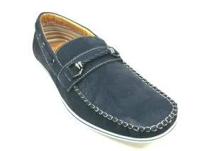 Mens Polar Fox Boat Suedette Moccasin Casual Loafers Shoes 30218 Blue-379