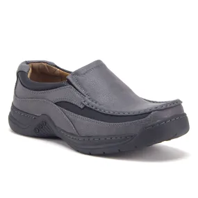 Mens Rocus Slip On Comfort Walking Loafers Shoes C-212 Grey