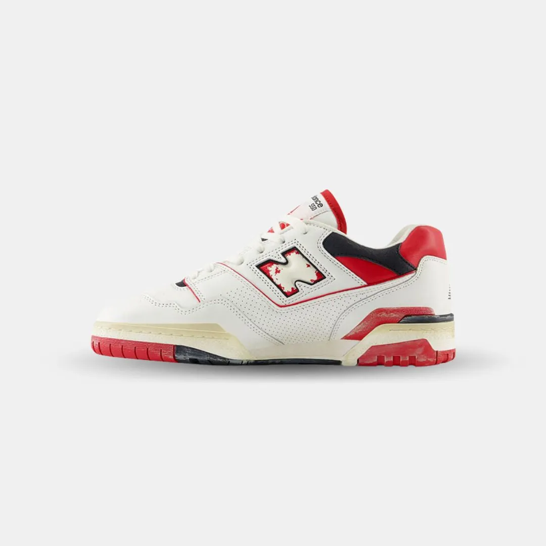 New Balance 550 Sea Salt Team Red Black