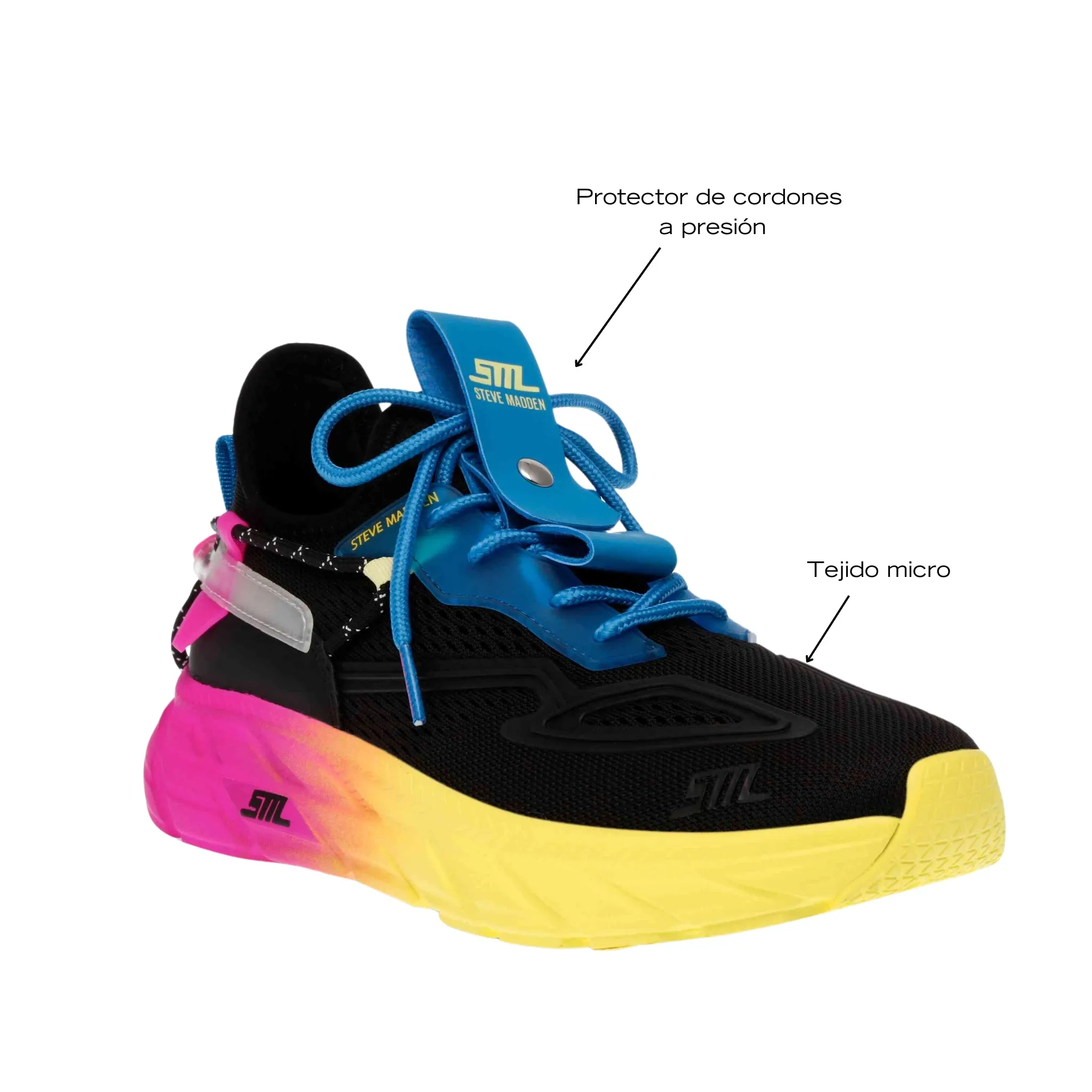 Fuchsia Yellow Propel 1 Athletic Shoes