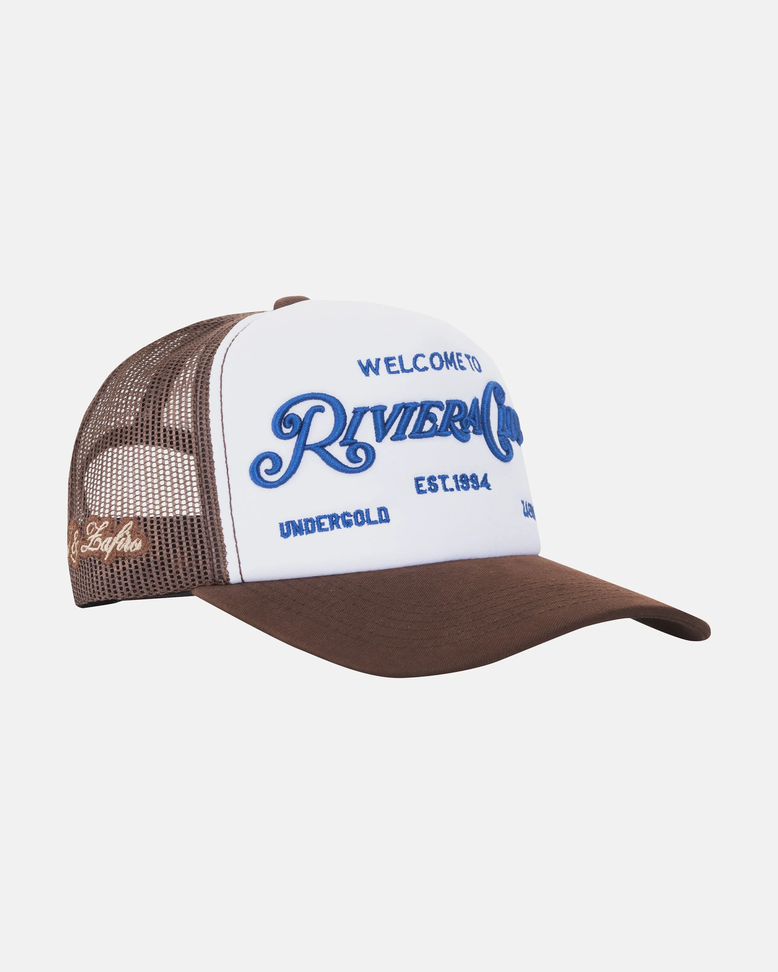 Riviera Club Trucker Cap (Brown / White)