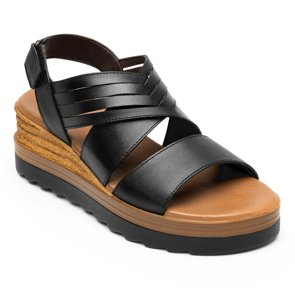 Sandalias con Cuña con Velcro para Mujer Flexi 127702