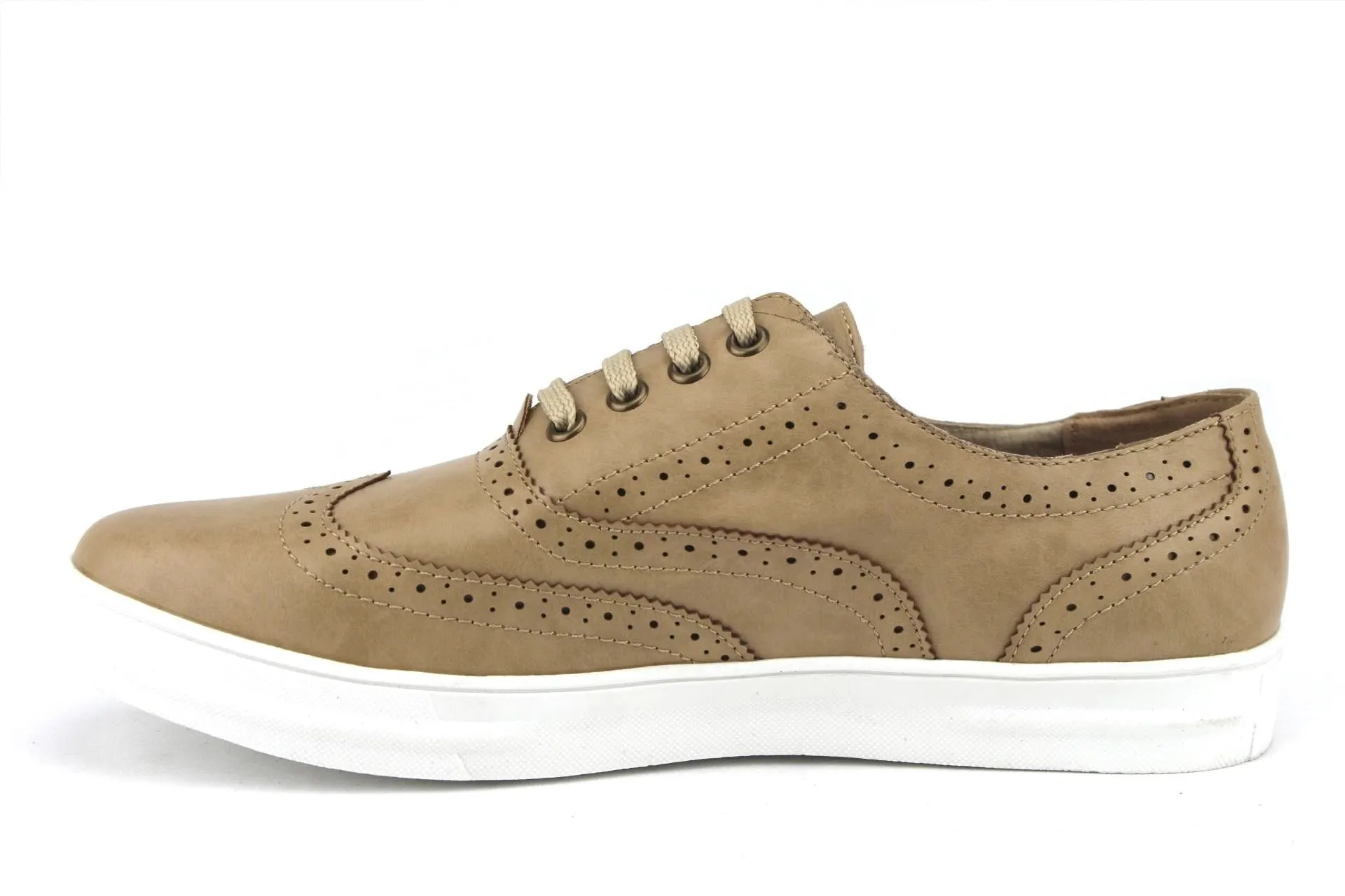 Mens Classic 63305 Wing Tip Lace-Up Sneakers