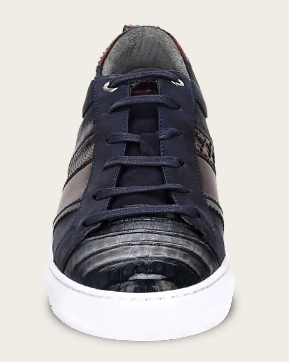 Sneakers navy exotic leather