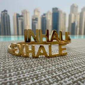 Inhale Exhale Inspirational Quote Cuff Armband