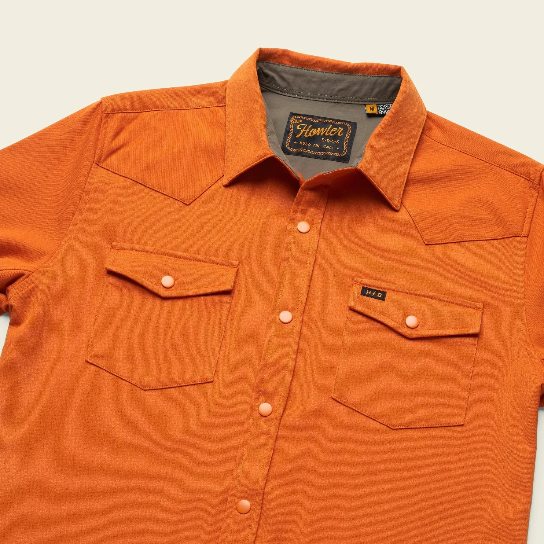 Stockman Stretch Snapshirt - Pumpkin