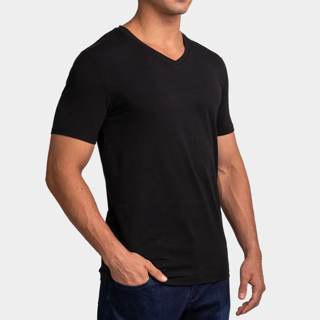 T-Shirt Básico Cuello V Para Hombre