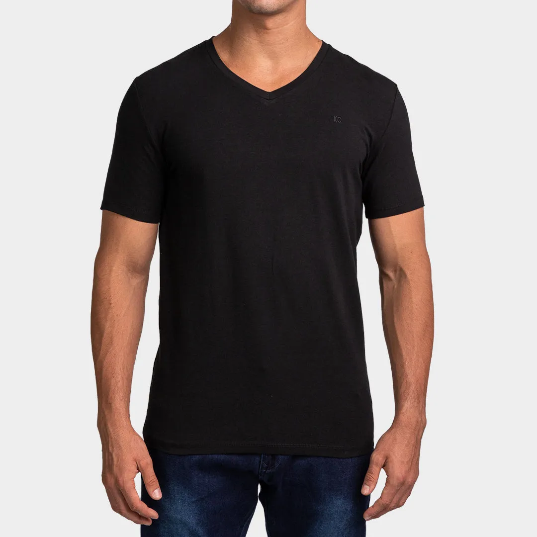 T-Shirt Básico Cuello V Para Hombre