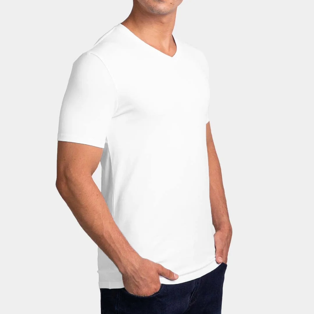 T-Shirt Básico Cuello V Para Hombre