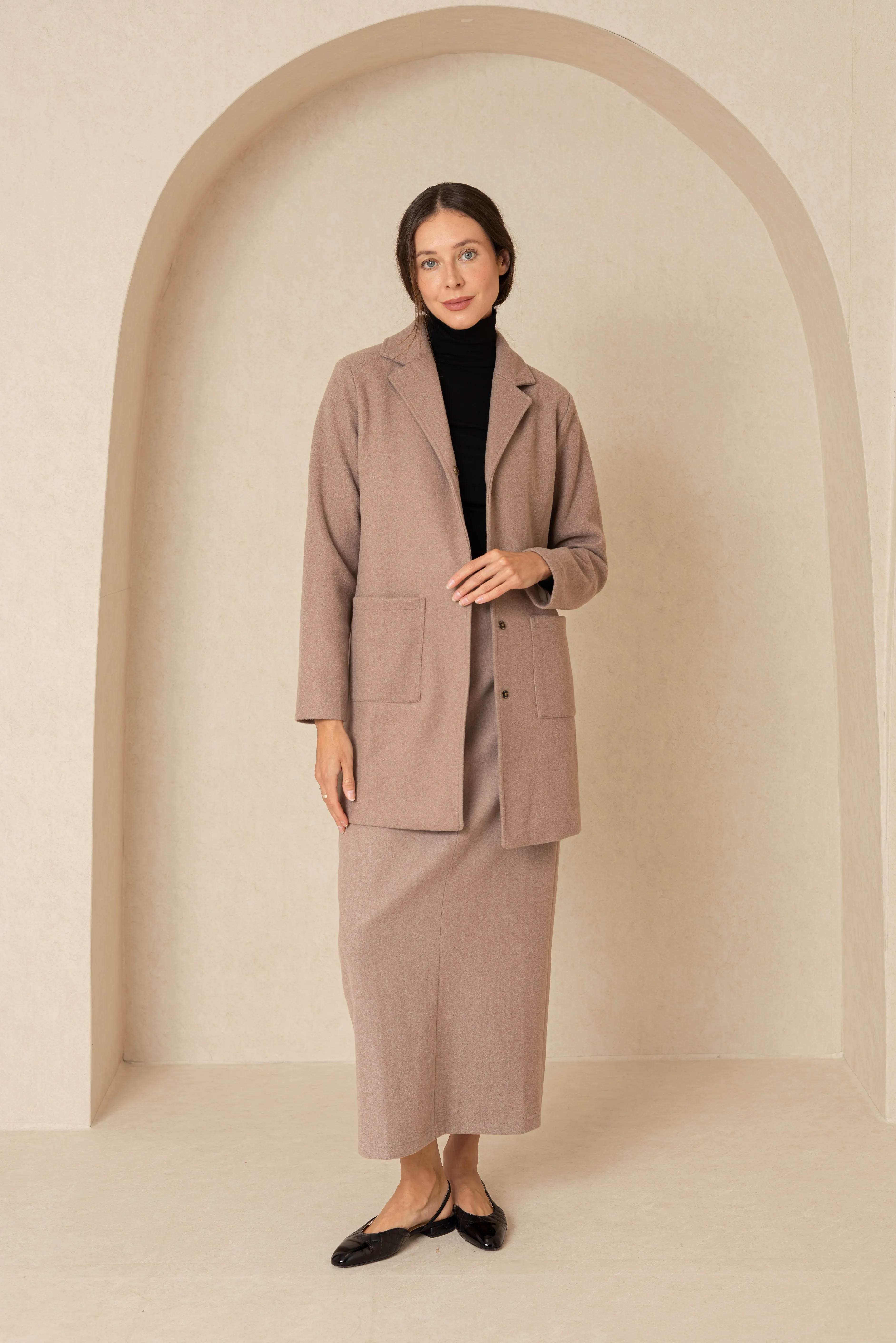 Taupe Wool Coat