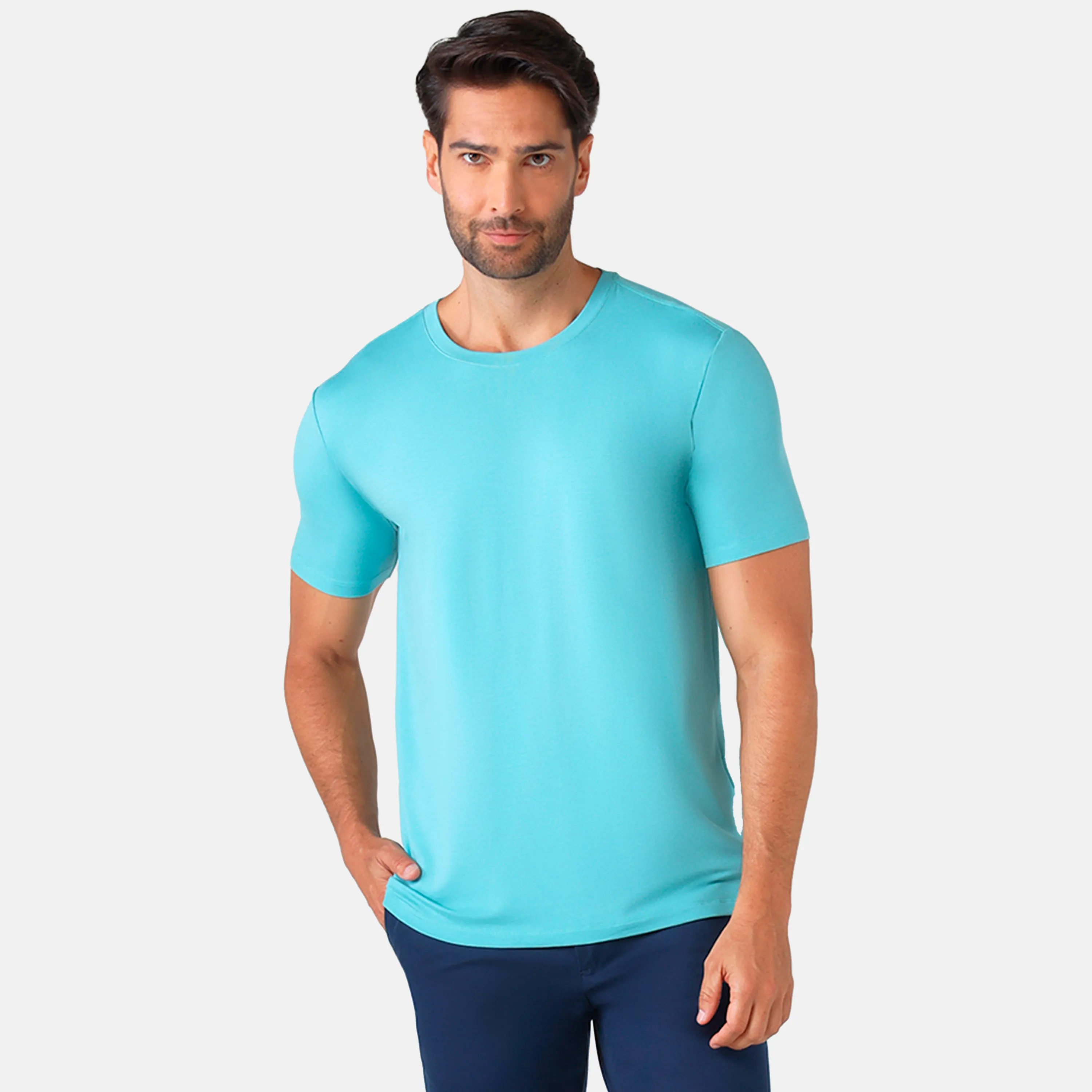 Tech T-Shirt Modal Premium Masculina | Basico.com - Azul Turquesa