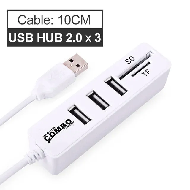 USB Hub 3.0 Multi USB 3.0 Hub USB Splitter High Speed 3 / 6 Ports Hab TF SD Card Reader All In One For PC Computer Accessories