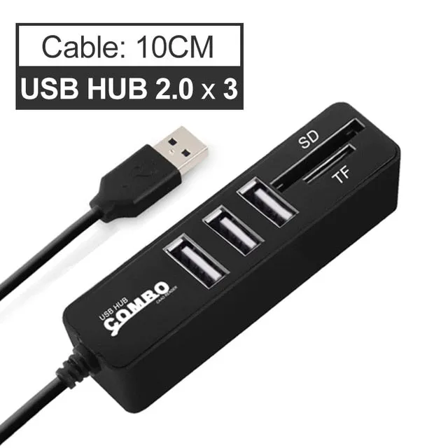 USB Hub 3.0 Multi USB 3.0 Hub USB Splitter High Speed 3 / 6 Ports Hab TF SD Card Reader All In One For PC Computer Accessories