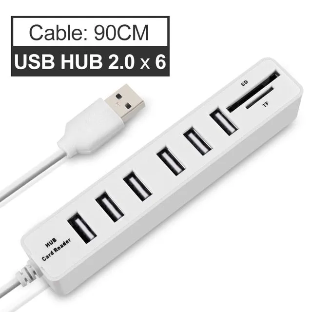 USB Hub 3.0 Multi USB 3.0 Hub USB Splitter High Speed 3 / 6 Ports Hab TF SD Card Reader All In One For PC Computer Accessories